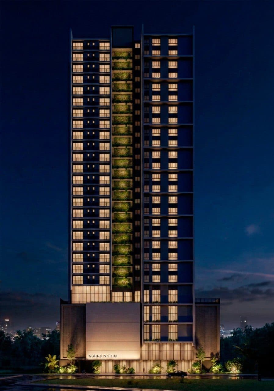 Torre Valentin ao anoitecer